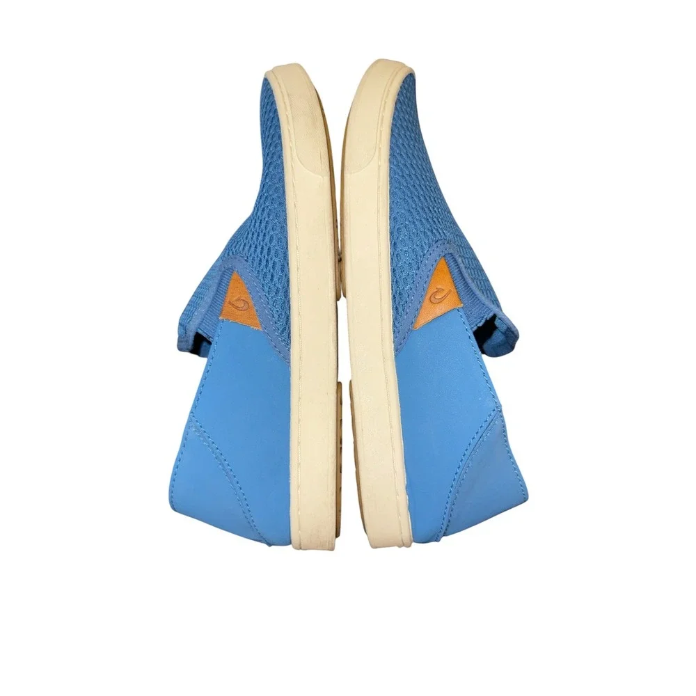 Olukai Pehuea Sneakers Women 8.5 Blue  Slip On Mesh Drop-In Heel 20271-CSCS